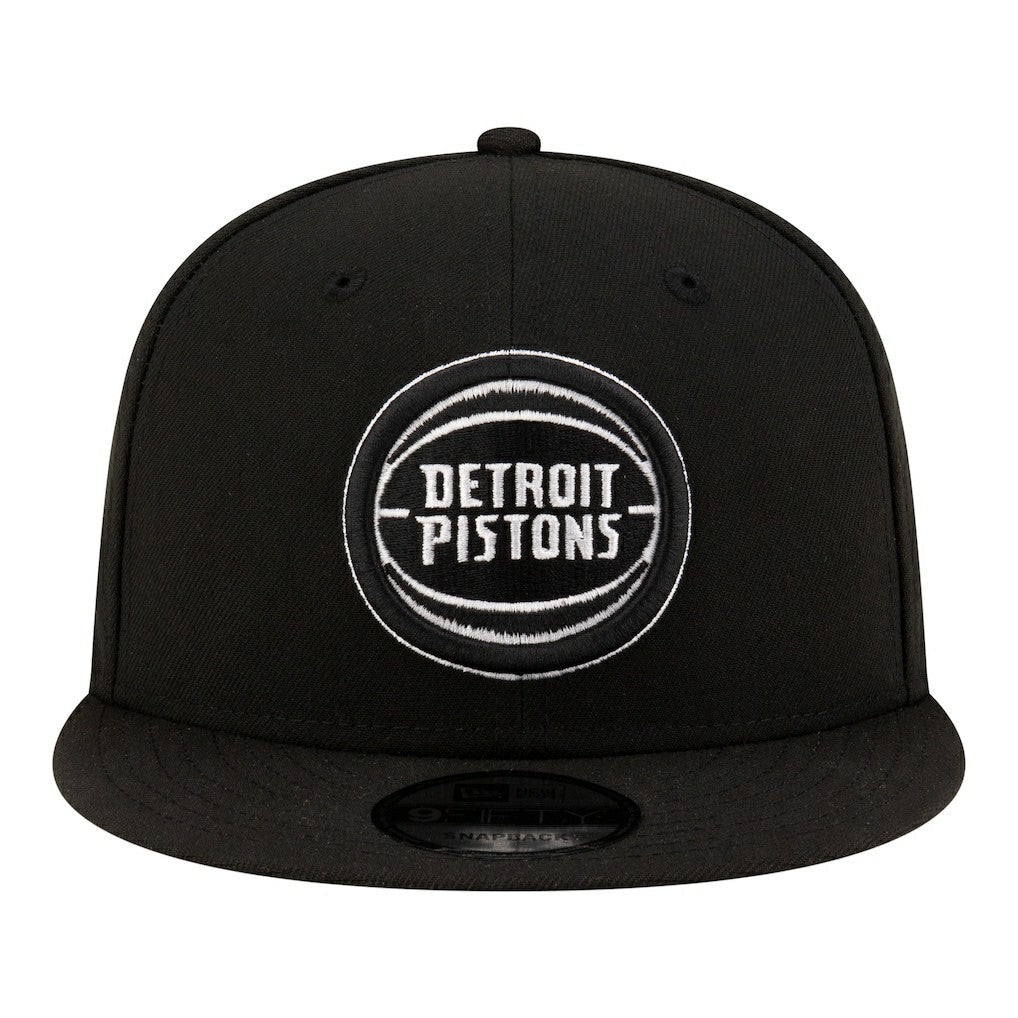 Detroit Pistons Team 9FIFTY Snapback Hat - Black/White | New Era sale