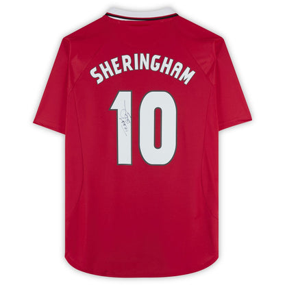 Teddy Sheringham Manchester United Autographed 1999 Red UEFA Champions League Home Jersey - Icons | Adidas discount