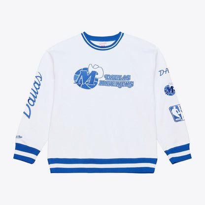 Dallas Mavericks Arctic Fleece Sweatshirt sale - White | Mitchell & Ness on sale