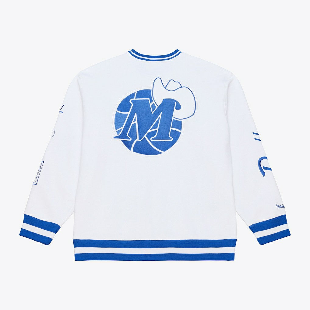 Dallas Mavericks Arctic Fleece Sweatshirt sale - White | Mitchell & Ness on sale