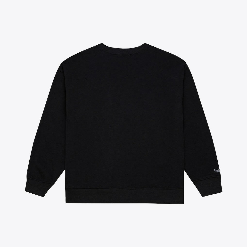 Chicago Bulls Women's Hardwood Classics Script Lightweight Sweatshirt - Black | Mitchell & Ness discount