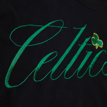 Boston Celtics Women's Hardwood Classics Script Lightweight Sweatshirt - Black | Mitchell & Ness online