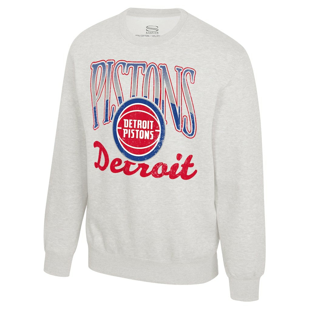 Detroit Pistons Stadium Essentials Unisex Sky High Fleece Sweatshirt sale - Oatmeal shop