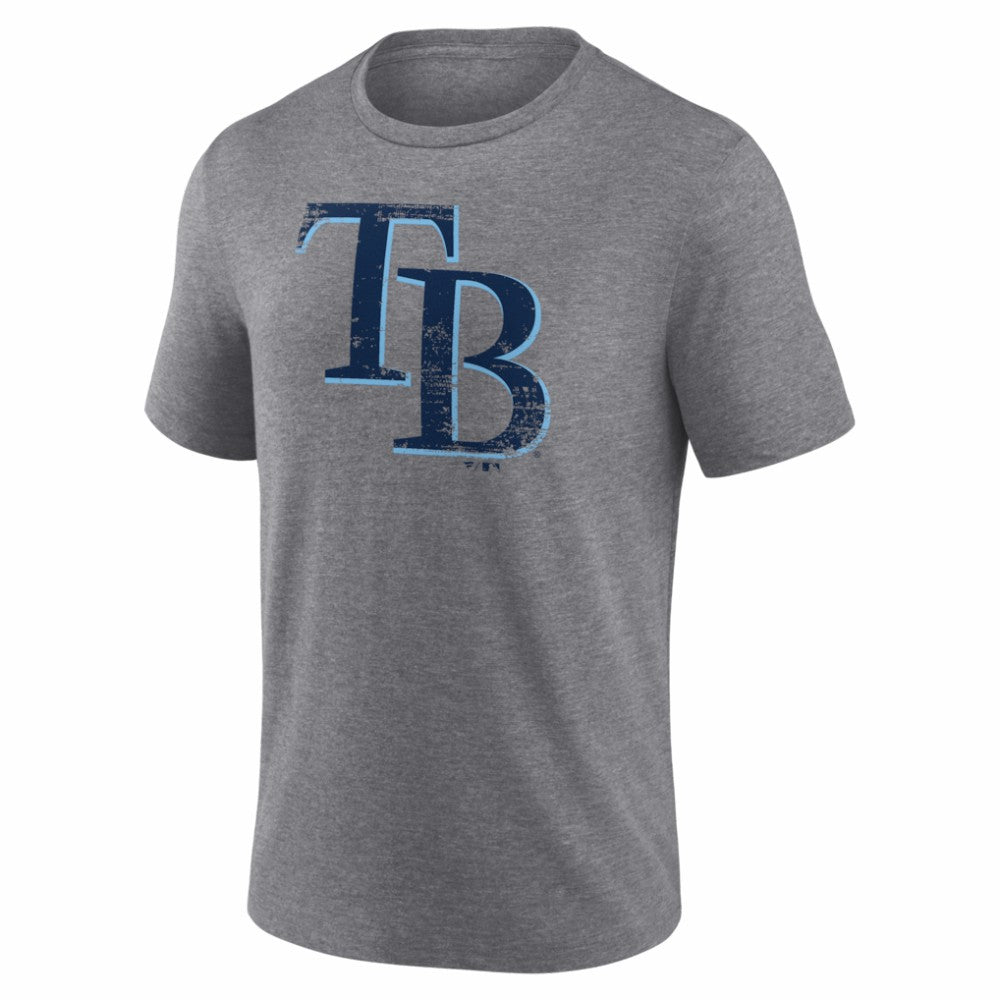 Tampa Bay Rays Heritage Personalized Any Name & Number Tri-Blend T-Shirt - Gray