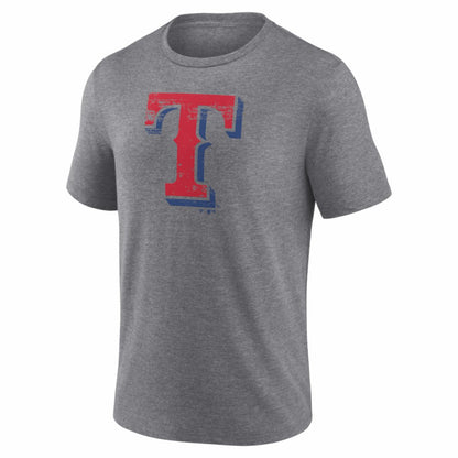 Texas Rangers Heritage Personalized Any Name & Number Tri-Blend T-Shirt - Gray