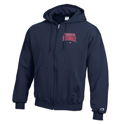 Washington Nationals Champion Eco Powerblend Full-Zip Hoodie - Navy