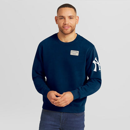 New York Yankees Darius Rucker Collection Washed Crew Neck Pullover Sweatshirt - Navy