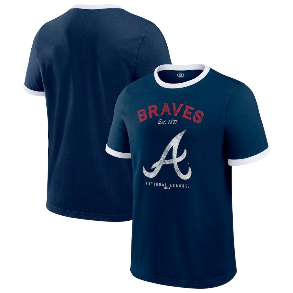Atlanta Braves Darius Rucker Collection Washed Ringer T-Shirt - Navy