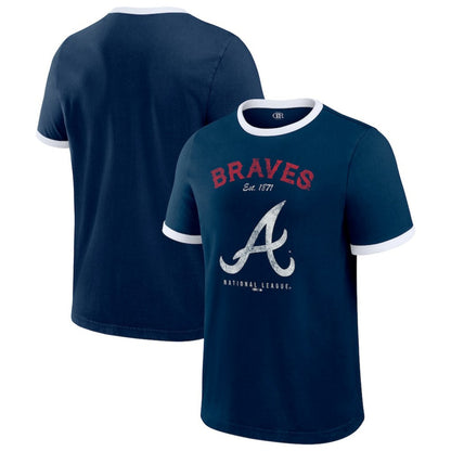 Atlanta Braves Darius Rucker Collection Washed Ringer T-Shirt - Navy