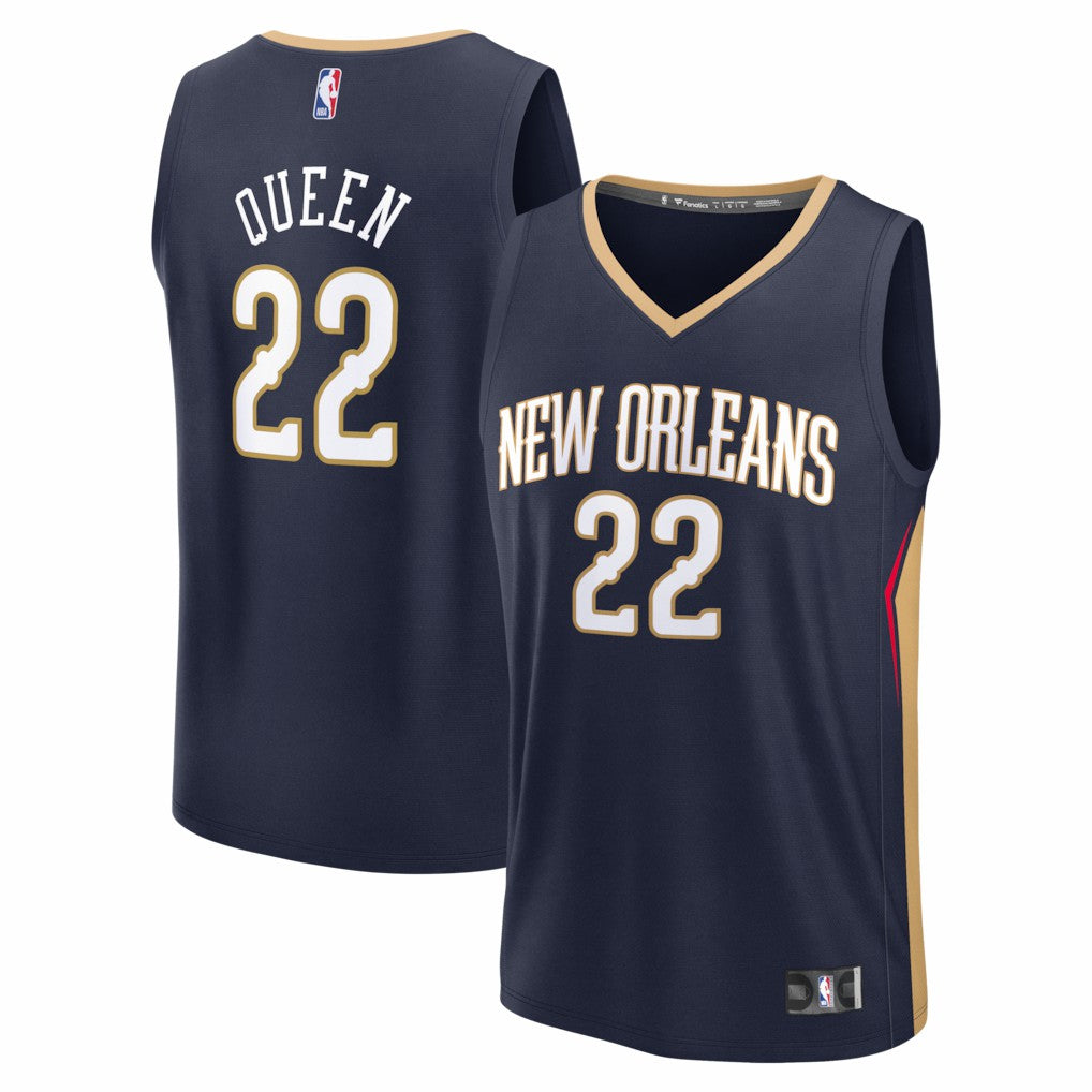 Derik Queen New Orleans Pelicans Fast Break Replica Jersey - Icon Edition - Navy | Fanatics cheap
