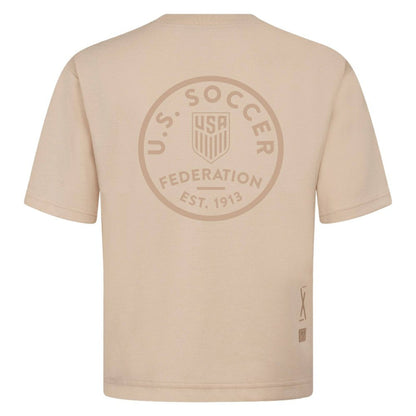 USMNT Levelwear Luxe Signature Knit Transit Tonal T-Shirt - Khaki cheap