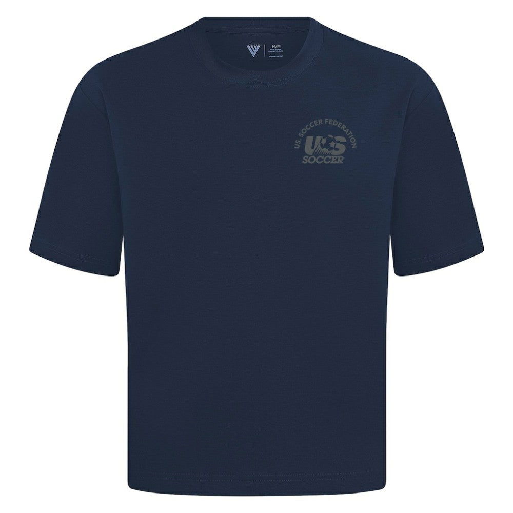 USMNT Levelwear Luxe Signature Knit Transit T-Shirt - Navy sale