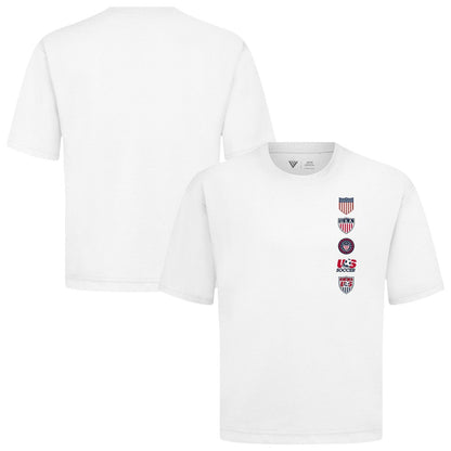USMNT Levelwear Luxe Signature Knit Timeline T-Shirt - White for sale