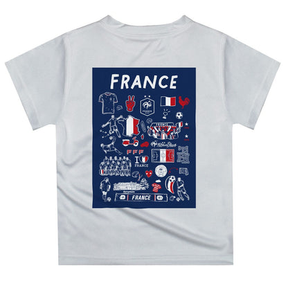 France National Team Vive La Fete Youth Impressions Artwork T-Shirt - White discount