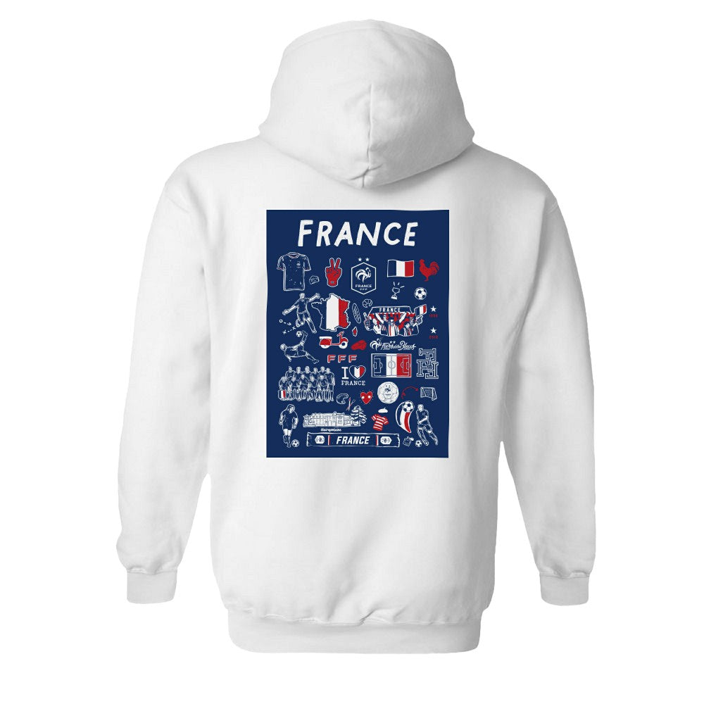 France National Team Vive La Fete Women's Impressions Artwork Hoodie - White shop