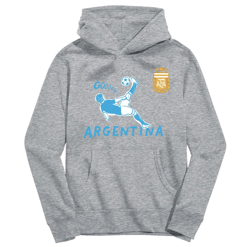 Argentina National Team Vive La Fete Youth Chilena Style Hoodie - Gray on sale