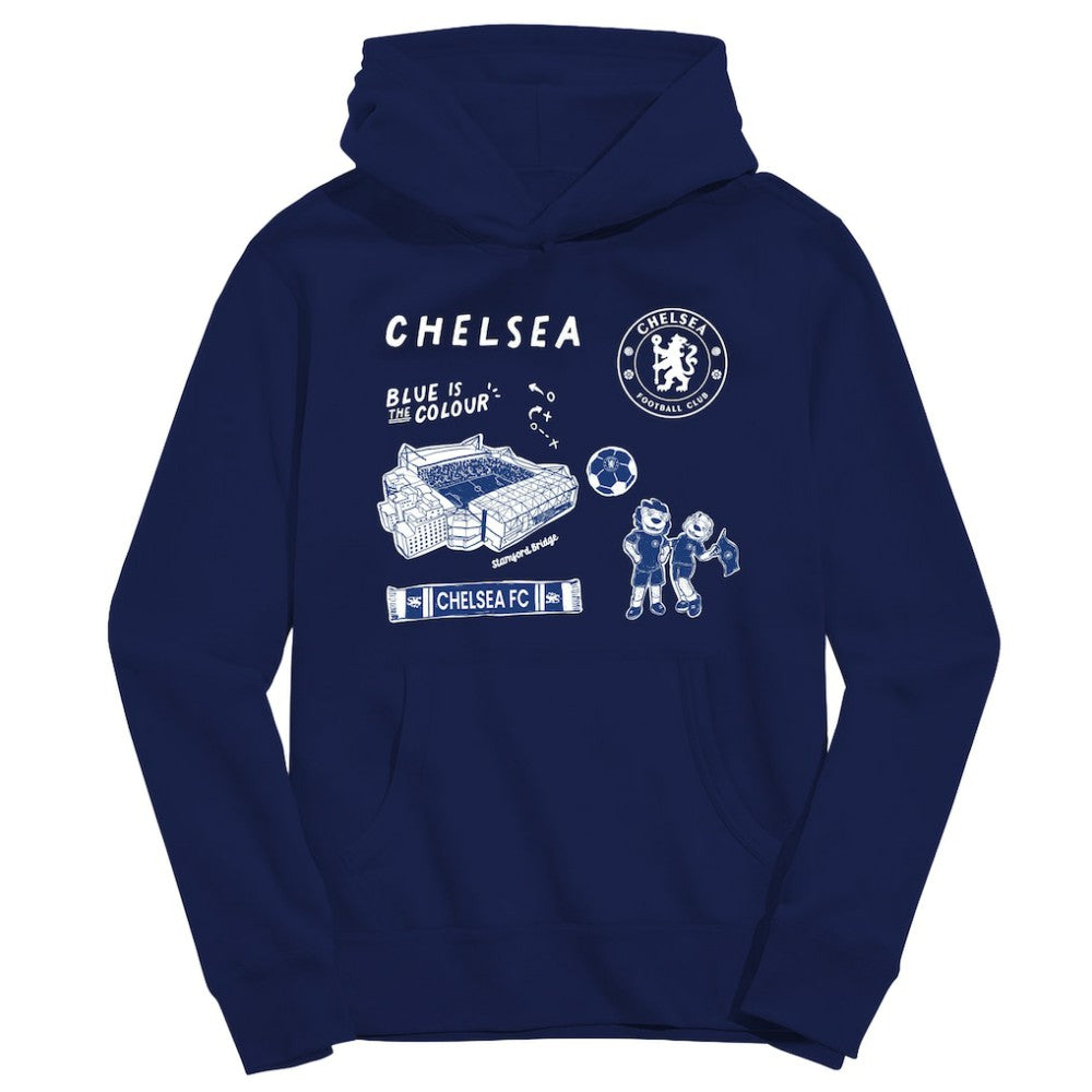 Chelsea Vive La Fete Youth Impressions Icons Hoodie - Navy outlet
