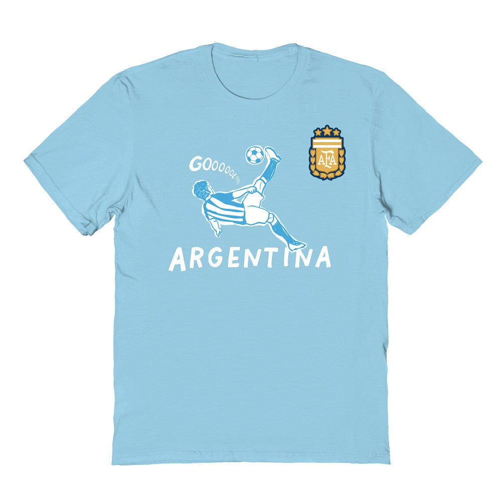 Argentina National Team Vive La Fete Youth Chilena Style T-Shirt - Light Blue outlet