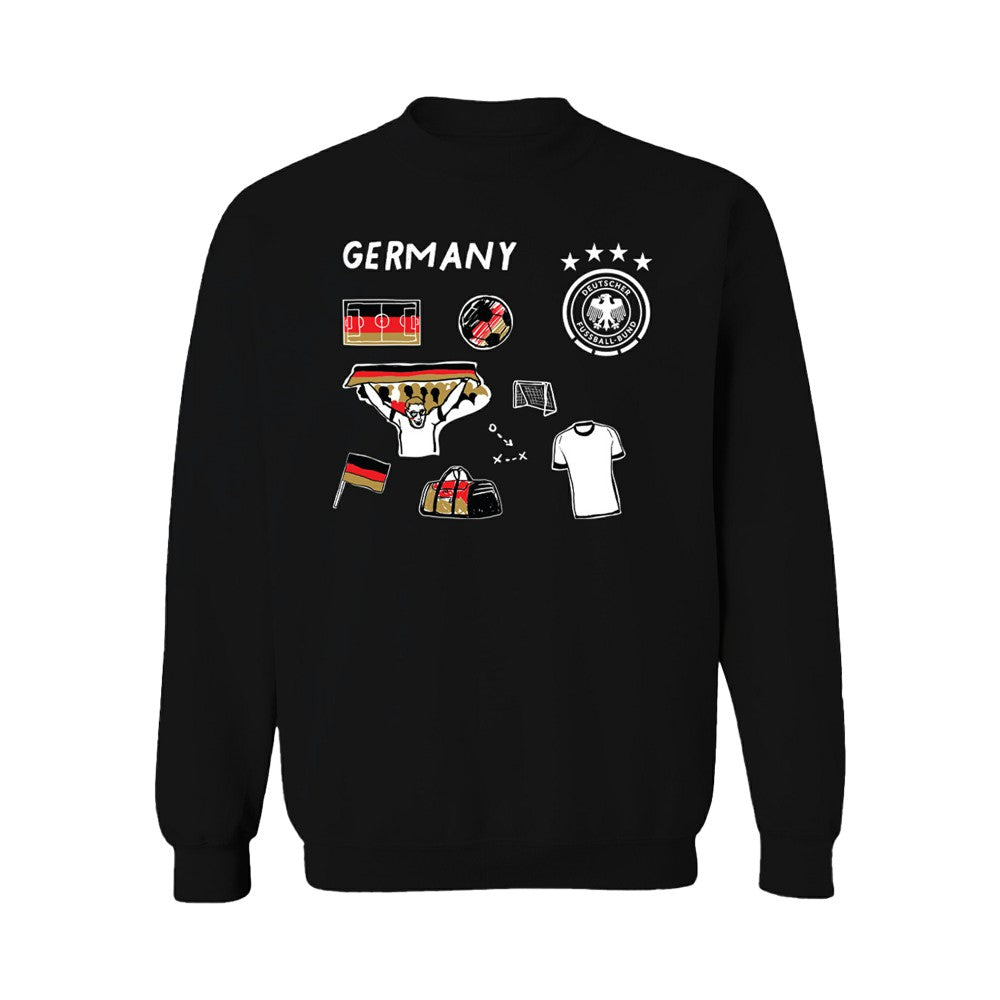 Germany National Team Vive La Fete Women's Impressions Icons Sweatshirt - Black on sale