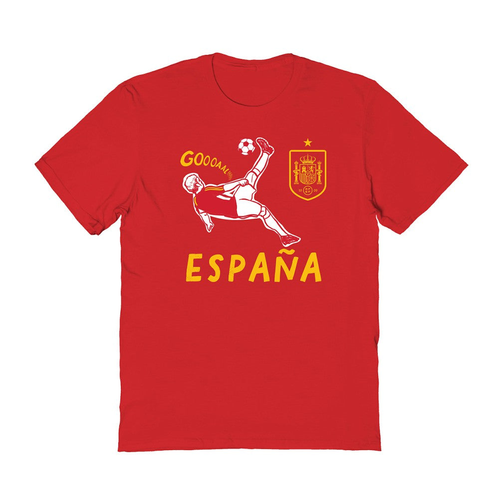 Spain National Team Vive La Fete Women's Chilena Style T-Shirt - Red discount