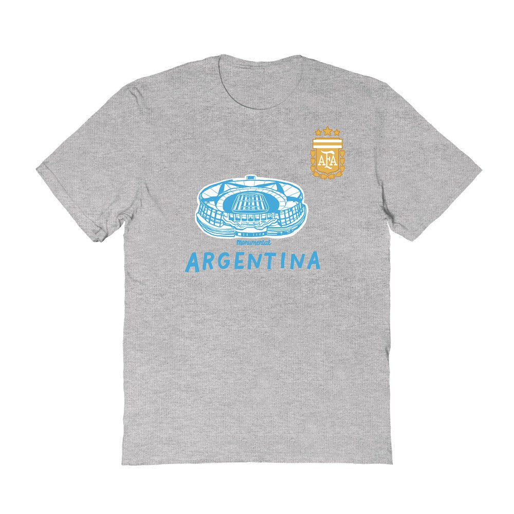 Argentina National Team Vive La Fete Women's Stadium Style T-Shirt - Gray shop