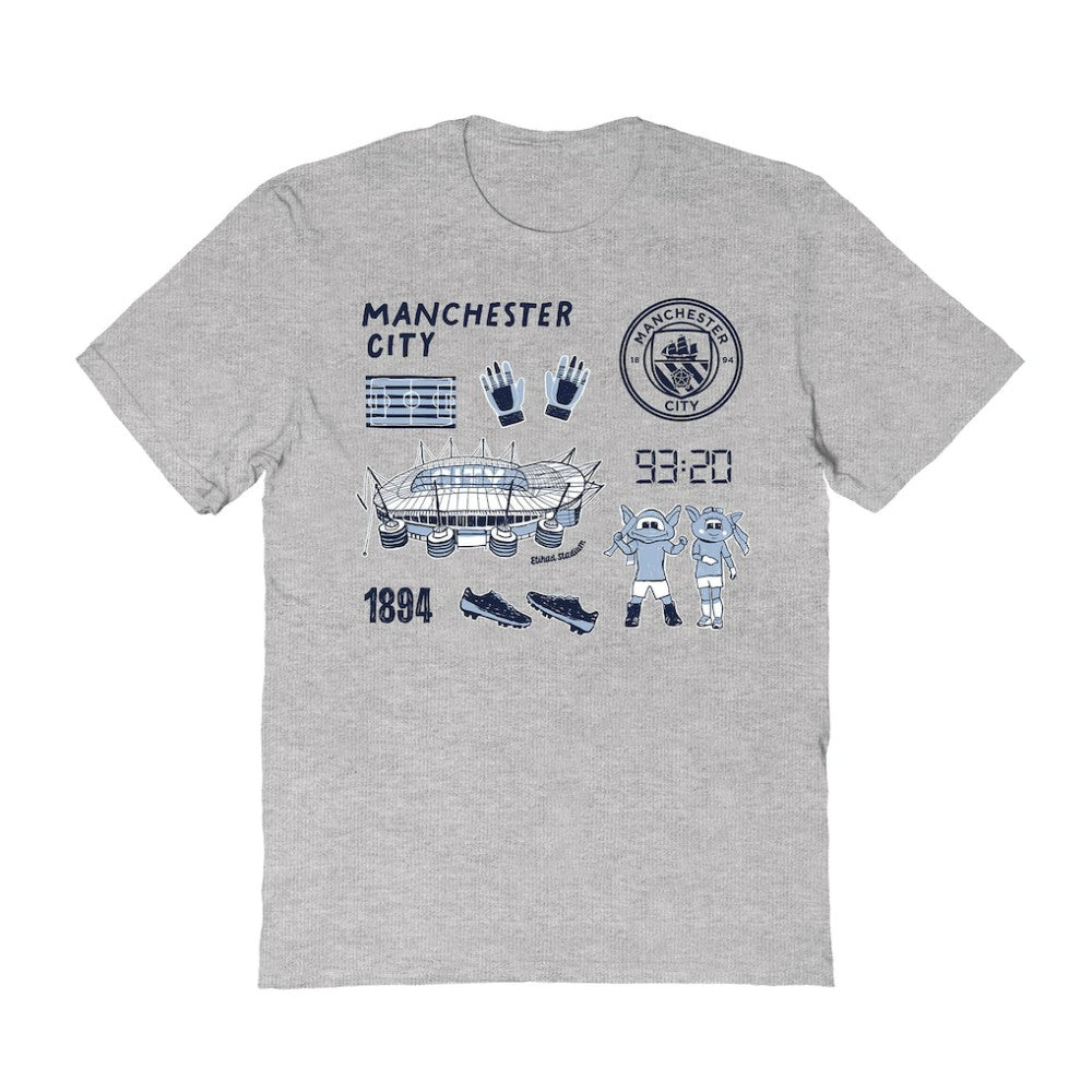 Manchester City Vive La Fete Women's Impressions Icons T-Shirt - Gray online