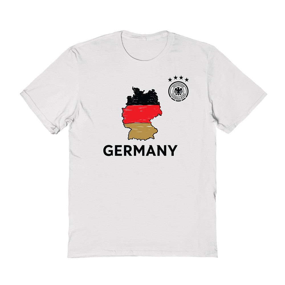 Germany National Team Vive La Fete Youth Map Style T-Shirt - White on sale