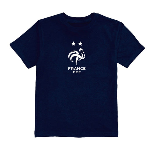 France National Team Vive La Fete Youth Color Badge T-Shirt - Navy for sale