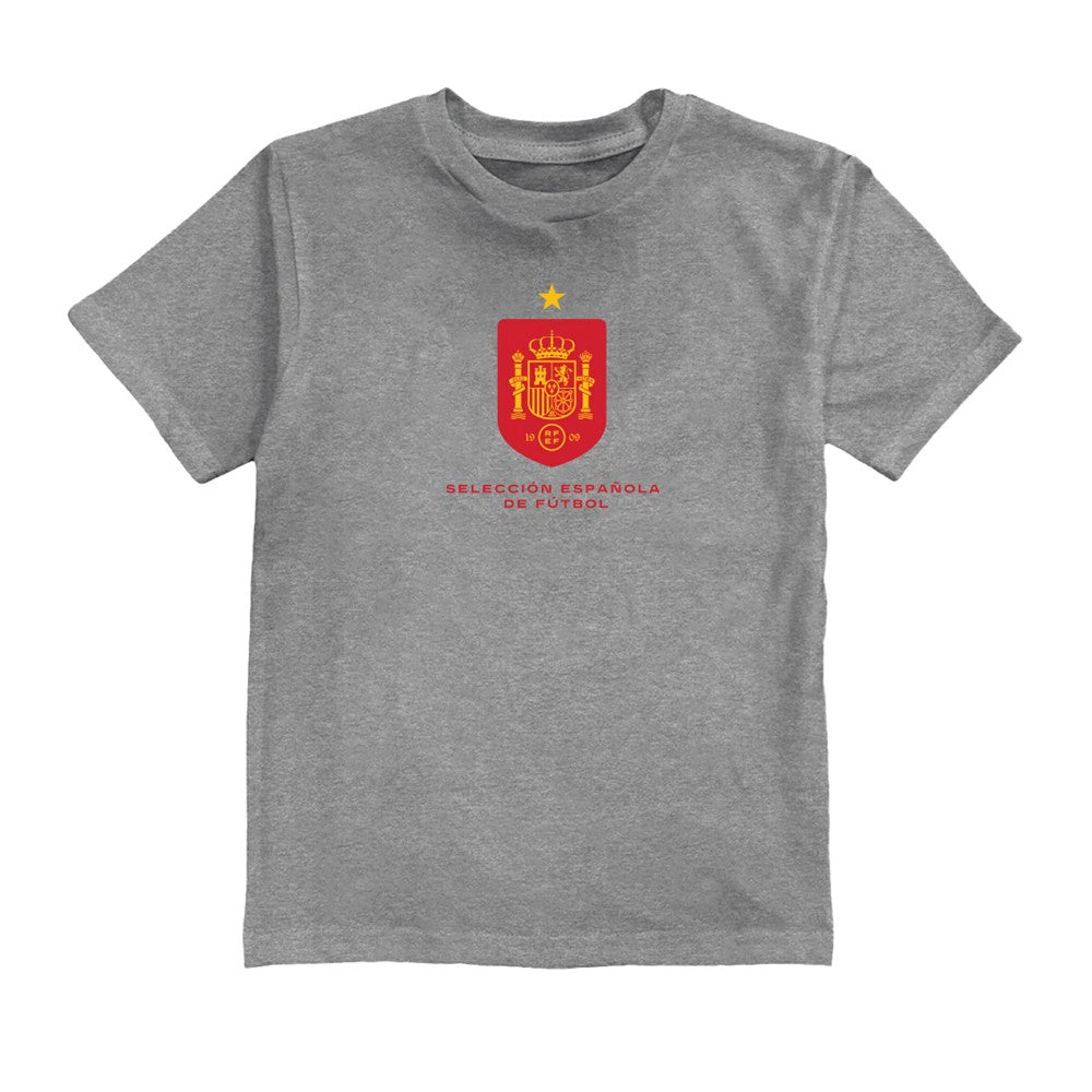 Spain National Team Vive La Fete Youth Color Badge T-Shirt - Gray online