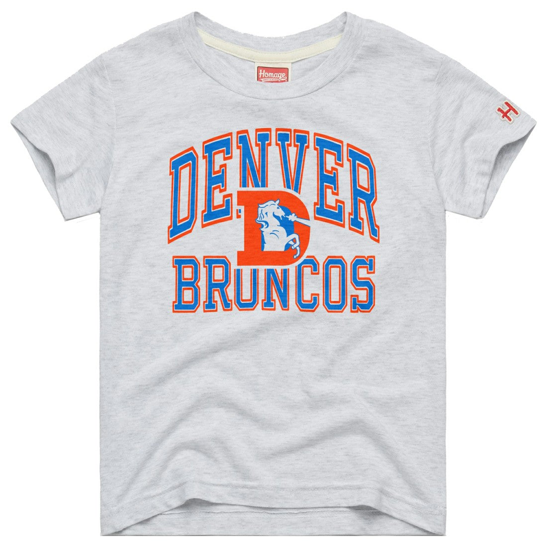 Denver Broncos Homage Youth Arch Tri-Blend T-Shirt - Gray outlet
