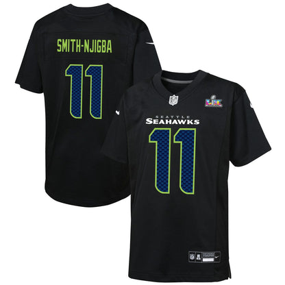 Jaxon Smith-Njigba Seattle Seahawks Youth Super Bowl LX Patch Carbon Fashion Game Jersey - Black | Nike discount