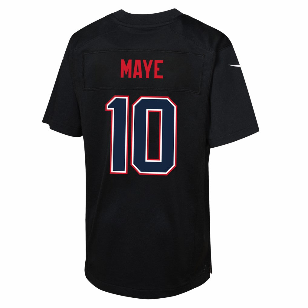 Drake Maye New England Patriots Youth Super Bowl LX Patch Carbon Fashion Game Jersey - Black | Nike on sale