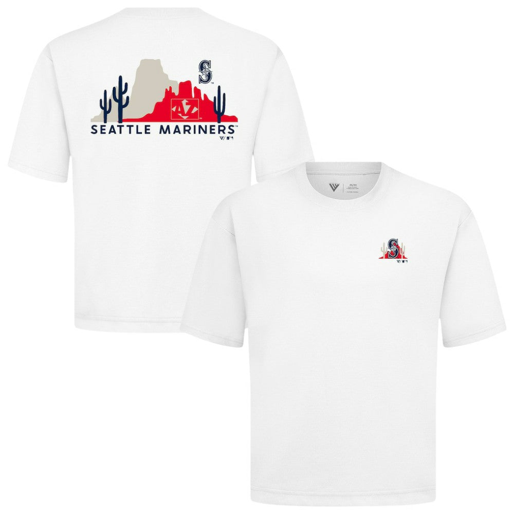 Seattle Mariners Levelwear Panoramic Luxe Signature Knit T-Shirt - White