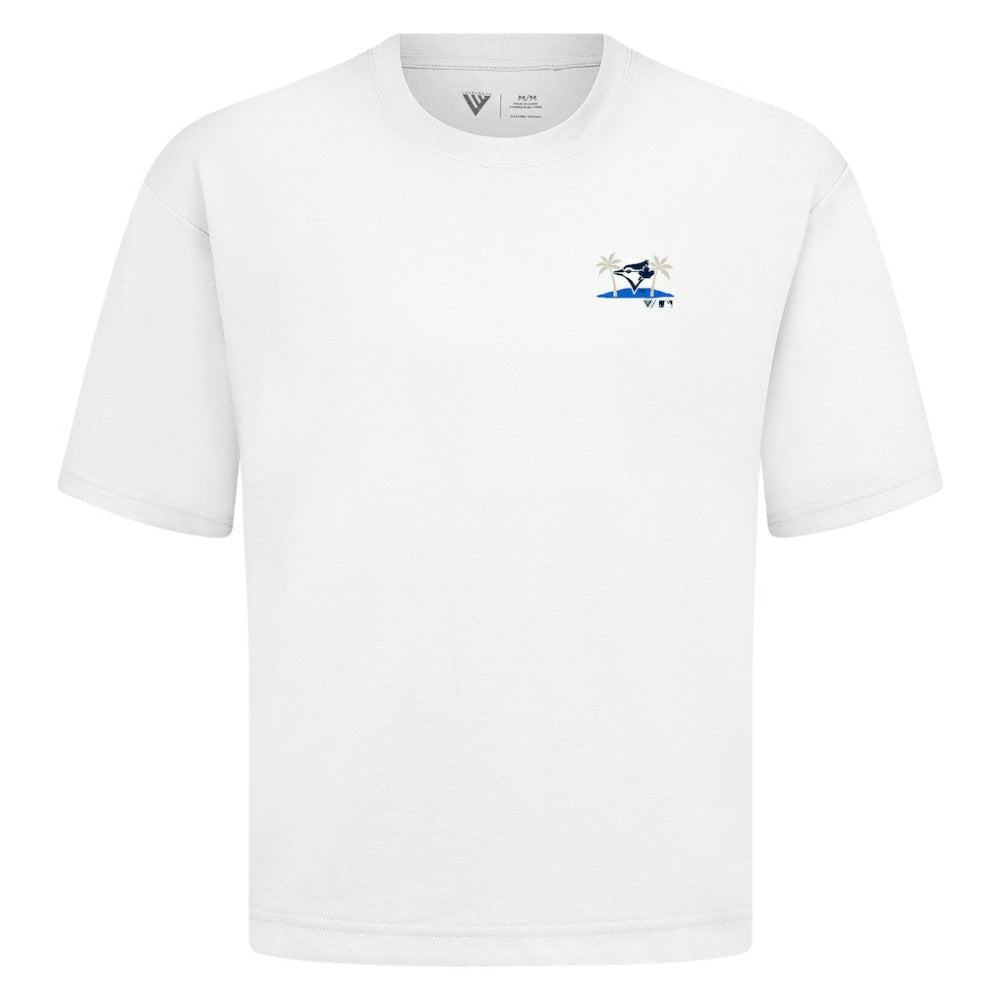 Toronto Blue Jays Levelwear Panoramic Luxe Signature Knit T-Shirt - White