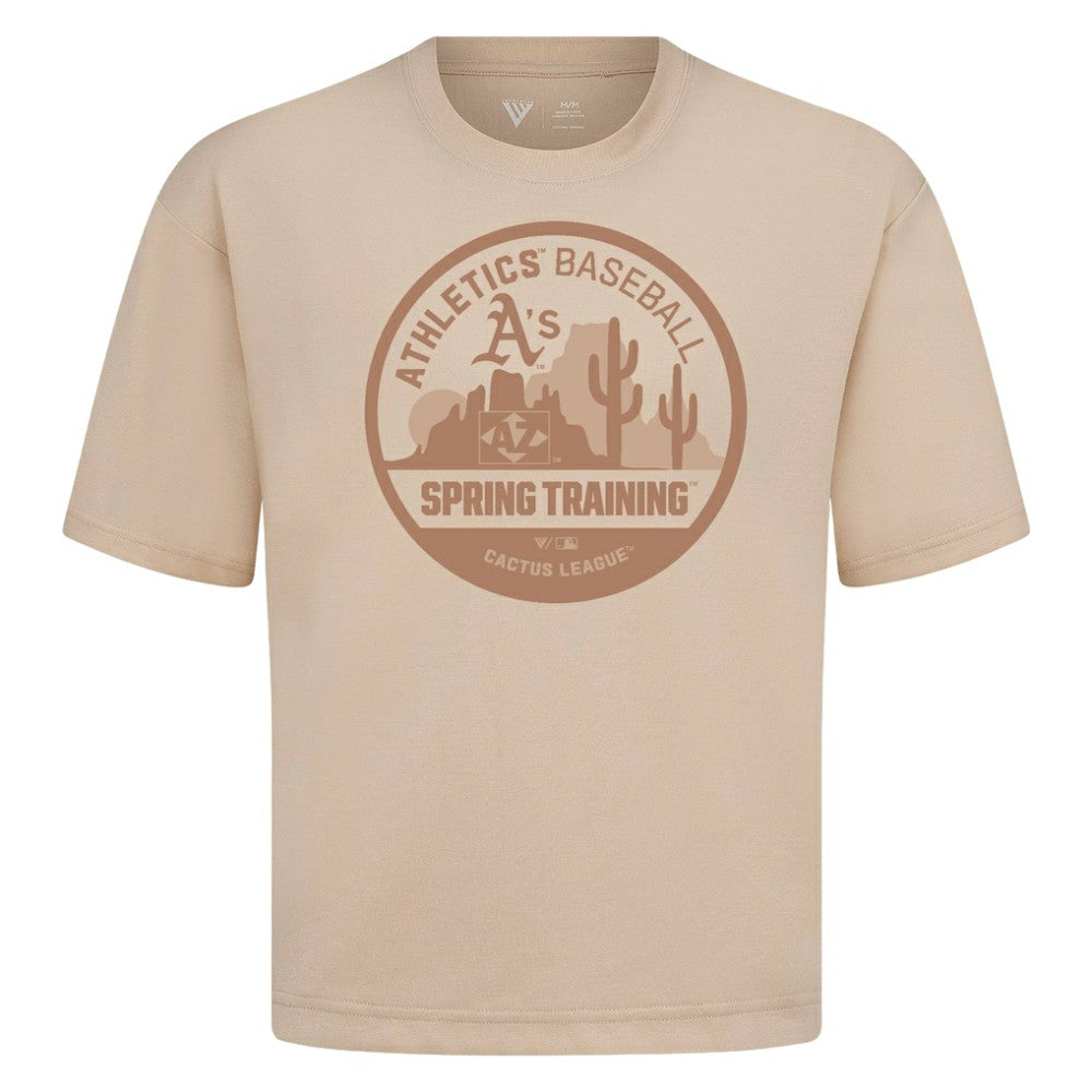 Athletics Levelwear Spring Training Badge Luxe Signature Knit T-Shirt - Khaki