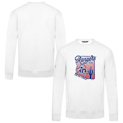 Texas Rangers Levelwear Zane Sunrise Sweatshirt - White