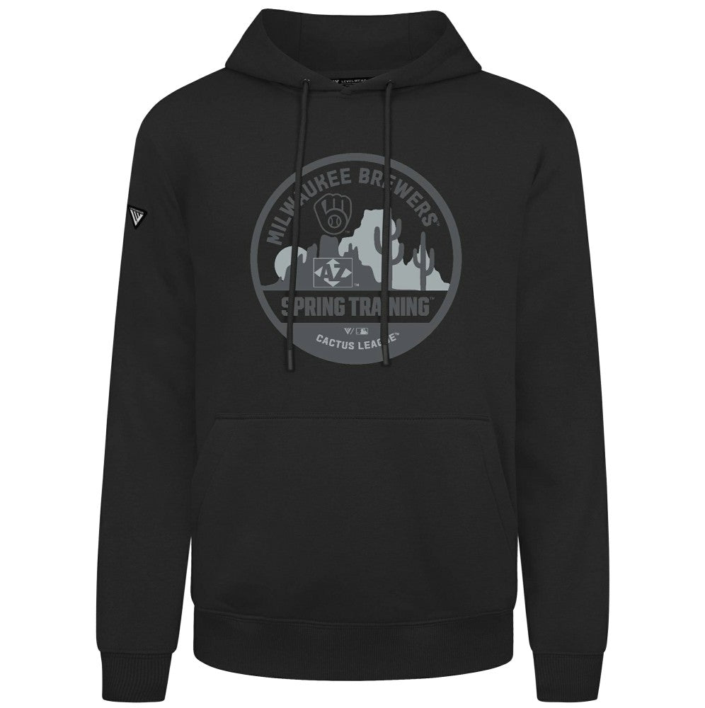 Milwaukee Brewers Levelwear Spring Badge Podium Hoodie - Black