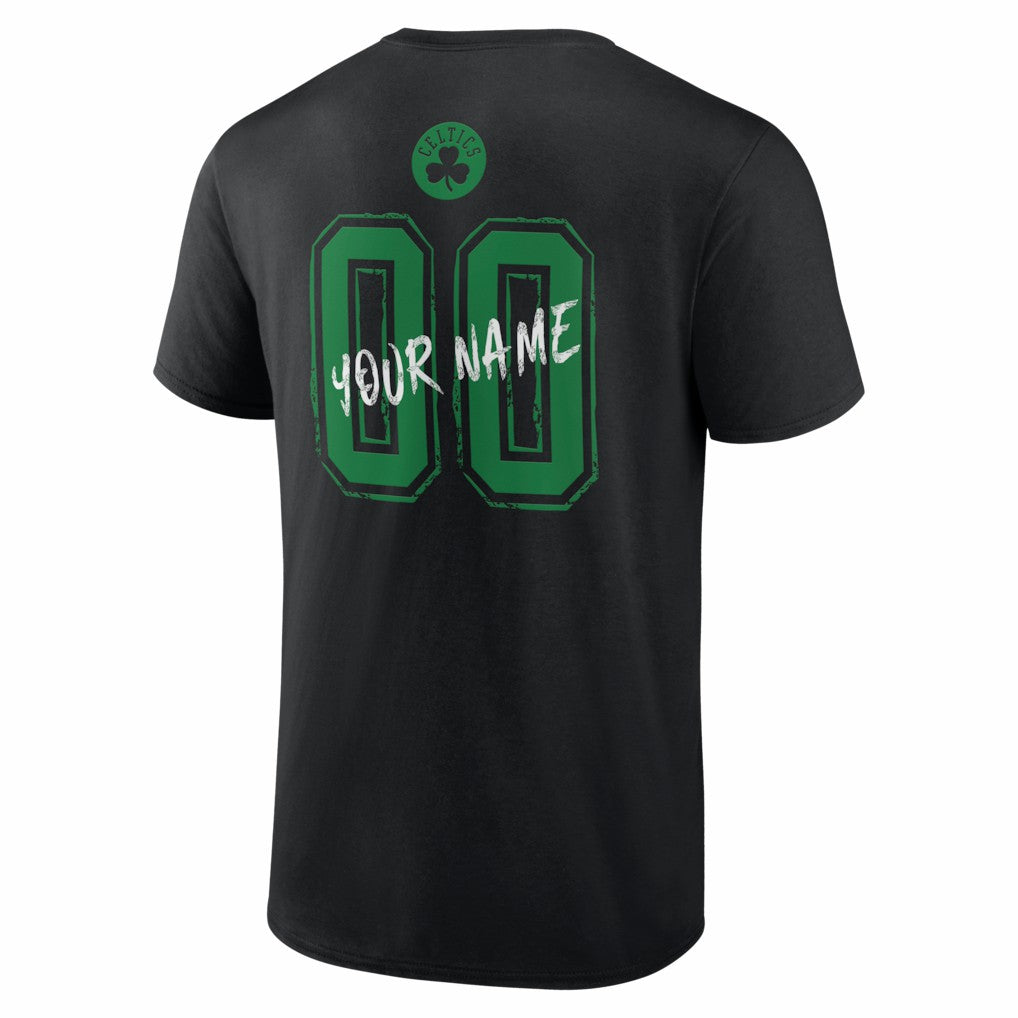 Boston Celtics Big & Tall Hustle Personalized Name & Number T-Shirt - Black outlet