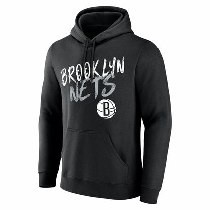 Brooklyn Nets Big & Tall Hustle Personalized Name & Number Hoodie - Black for sale