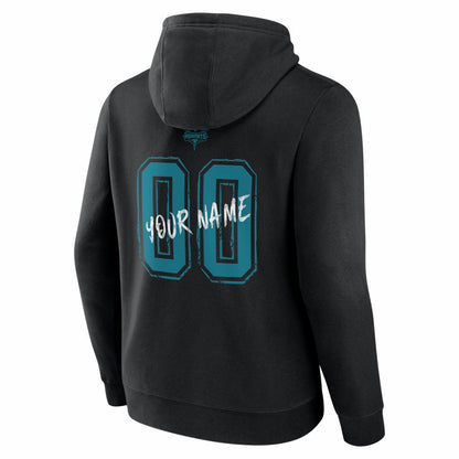 Charlotte Hornets Big & Tall Hustle Personalized Name & Number Hoodie - Black on sale