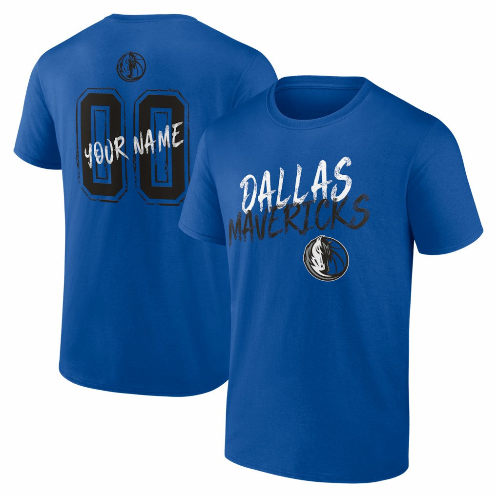 Dallas Mavericks Big & Tall Hustle Personalized Name & Number T-Shirt sale - Blue for sale