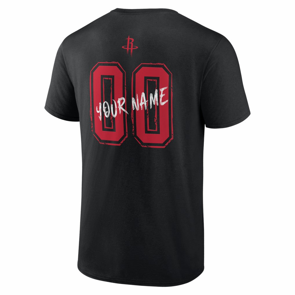 Houston Rockets Big & Tall Hustle Personalized Name & Number T-Shirt - Black on sale