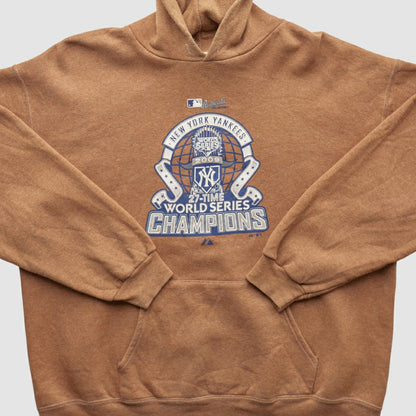 New York Yankees Majestic 2009 Hooded Pullover Sweatshirt - Tan Vintage