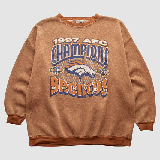 Denver Broncos Tultex 1997 Pullover Sweatshirt - Brown Vintage cheap