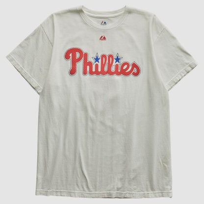 Philadelphia Phillies Majestic 2010s T-shirt - White Vintage
