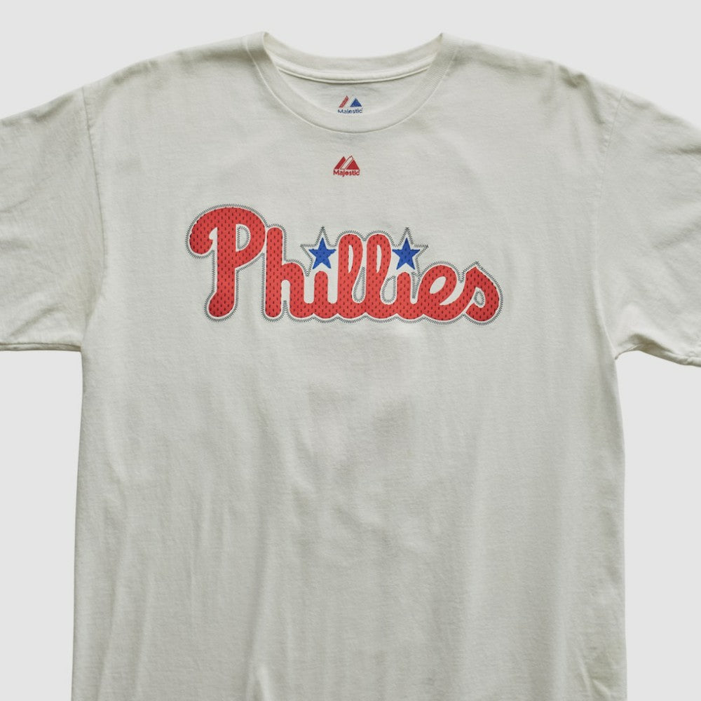 Philadelphia Phillies Majestic 2010s T-shirt - White Vintage