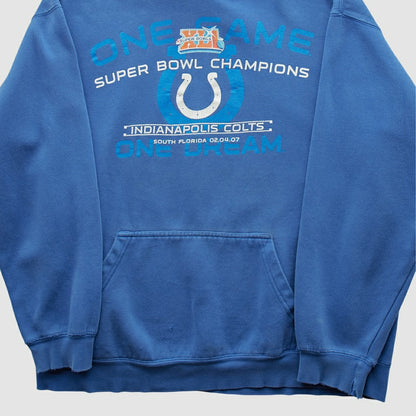 Indianapolis Colts Alstyle 2007 Hooded Pullover Sweatshirt - Blue Vintage on sale