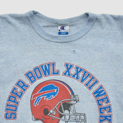 Buffalo Bills Champion 1993 T-shirt - Heather Gray Vintage sale