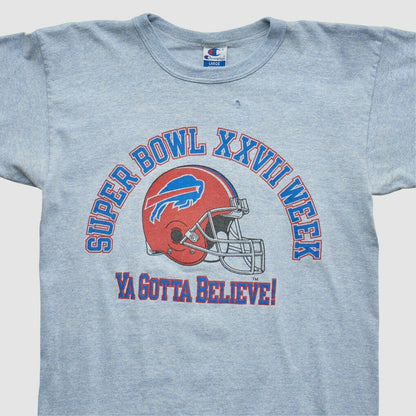 Buffalo Bills Champion 1993 T-shirt - Heather Gray Vintage sale