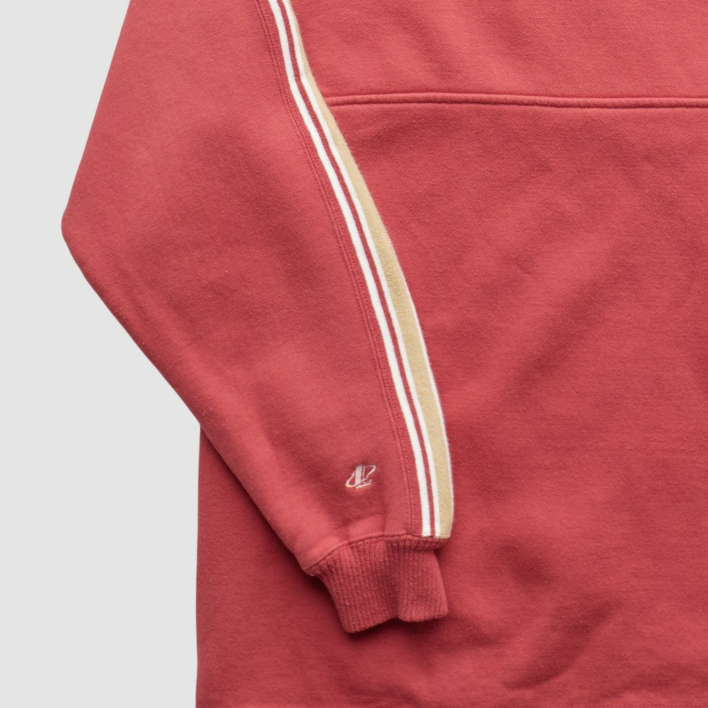 San Francisco 49ers NFL 2000s 1/4 Zip Sweatshirt - Red Vintage on sale